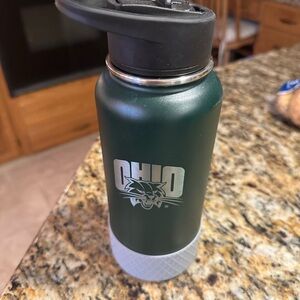 Green Ohio University Water Bottle